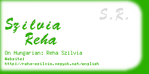 szilvia reha business card